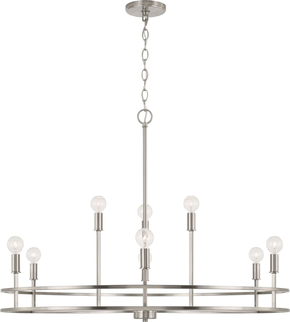 Capital Lighting 448791BN Fuller 9 Light Chandelier Brushed Nickel