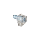 Hardware Resources 1438CL-R Clear Plastic Shelf Support with 5 mm Steel Pin - Retail Pack, 20 Supports Per Pack.