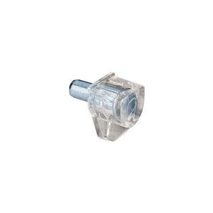 Hardware Resources 1438CL-R Clear Plastic Shelf Support with 5 mm Steel Pin - Retail Pack, 20 Supports Per Pack.