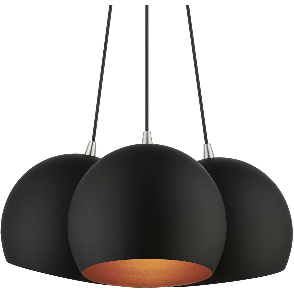 Piedmont 3 Light Black Globe Pendant (43393-04)