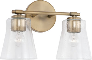 Capital Lighting 146921AD-533 Baker 2 Light Vanity Aged Brass
