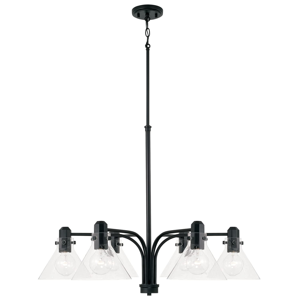 Capital Lighting 445861MB-528 Greer 6 Light Chandelier Matte Black