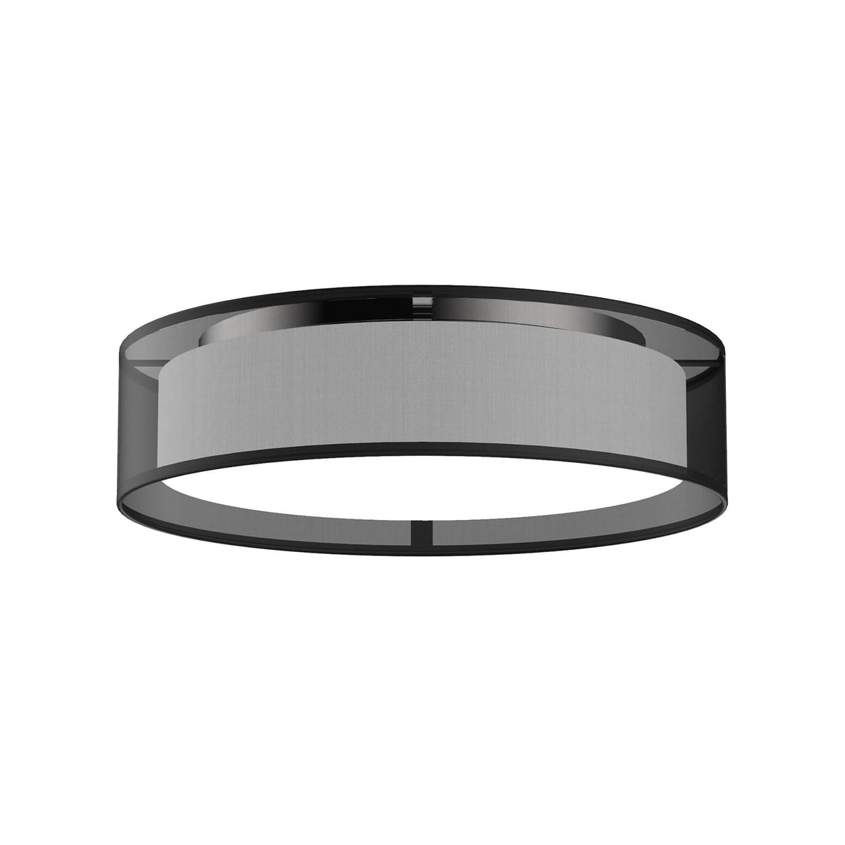 Kuzco FM7916-BOR DALTON FLUSH MOUNT 16" BLACK ORGANZA SHADE 25W 3000K 90CRI CADJA