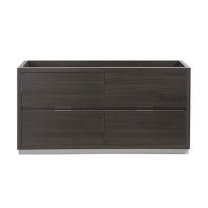 Fresca FCB8460WH-D Fresca Valencia 60" Glossy White Free Standing Double Sink Modern Bathroom Cabinet