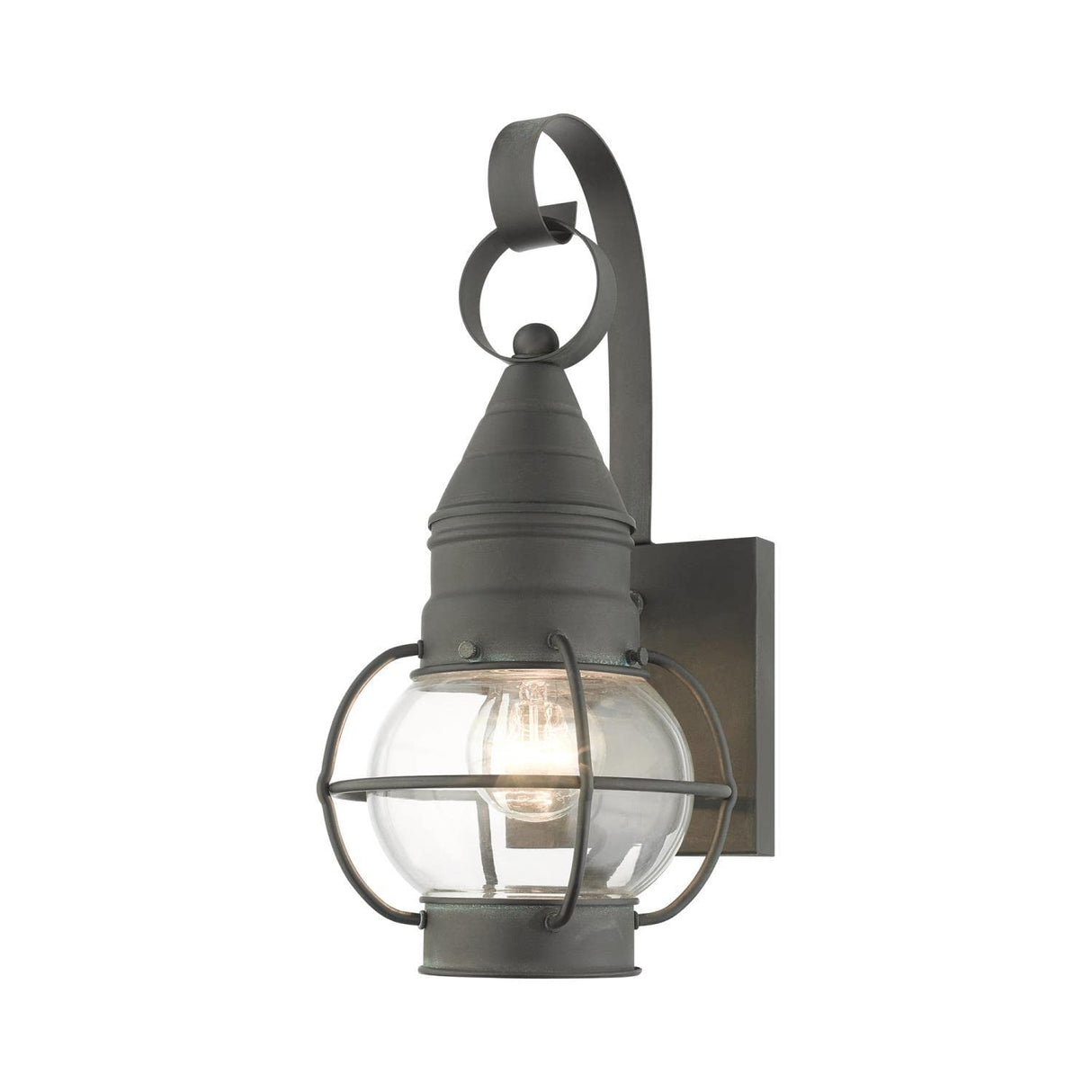 Livex Lighting 26900-61 Newburyport 1 Light 14 inch Charcoal Outdoor Wall Lantern