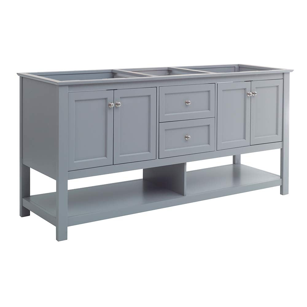 Fresca FCB2372GR-D Fresca Manchester 72" Gray Traditional Double Sink Bathroom Cabinet