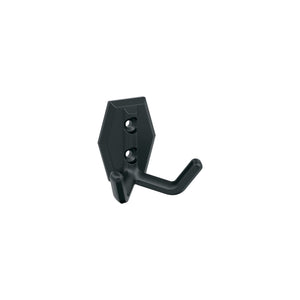 Amerock H37008MB Benton Double Prong Decorative Wall Hook Matte Black Hook for Coats, Hats, Backpacks, Bags Hooks for Bathroom, Bedroom, Closet, Entryway, Laundry Room, Office