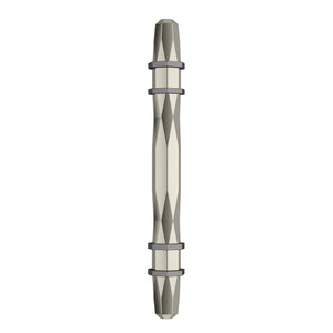 Amerock Cabinet Pull Polished Nickel/Black Chrome 3-3/4 inch (96 mm) Center-to-Center London 1 Pack Drawer Pull Drawer Handle Cabinet Hardware