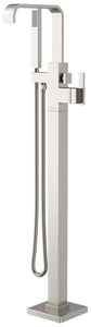 Gerber D300544BNT Brushed Nickel Square Floor Mount Tub Filler Trim Kit With Handshower