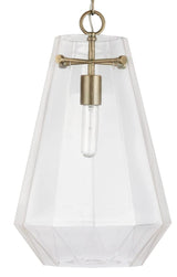 Capital Lighting 338316AD Lee 1 Light Pendant Aged Brass