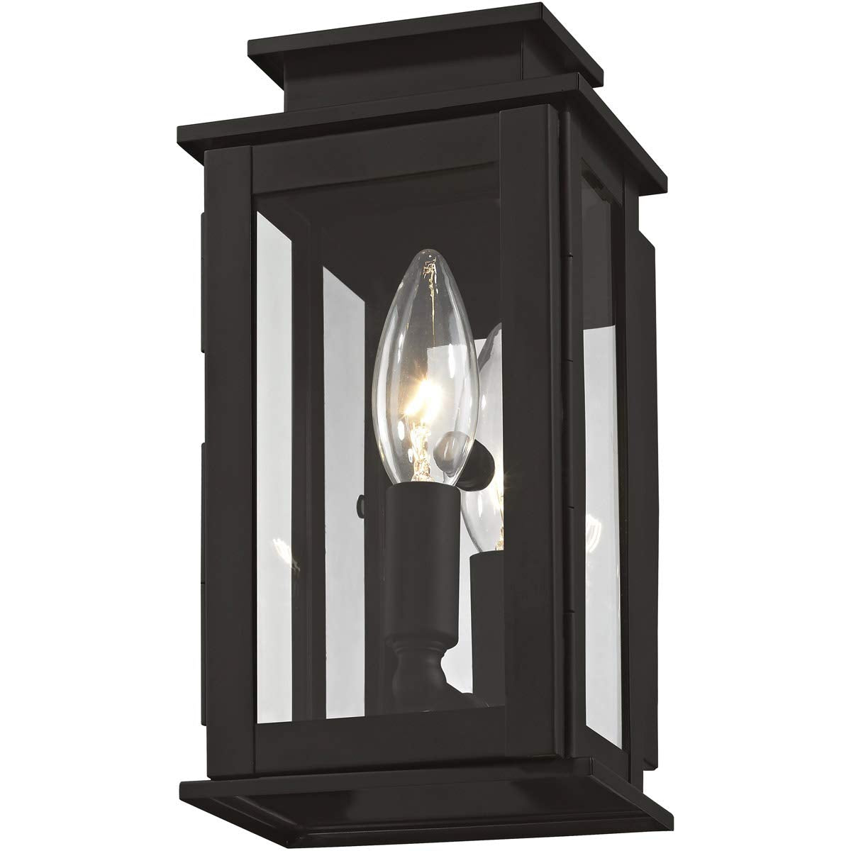 Livex Lighting 20191-04 Transitional One Light Outdoor Wall Lantern from Princeton Collection in Black Finish