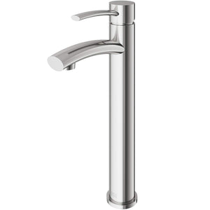 VIGO Milo 12.5 inch H Single Hole Single Handle Bathroom Faucet in Brushed Nickel - Vessel Sink Faucet VG03025BN