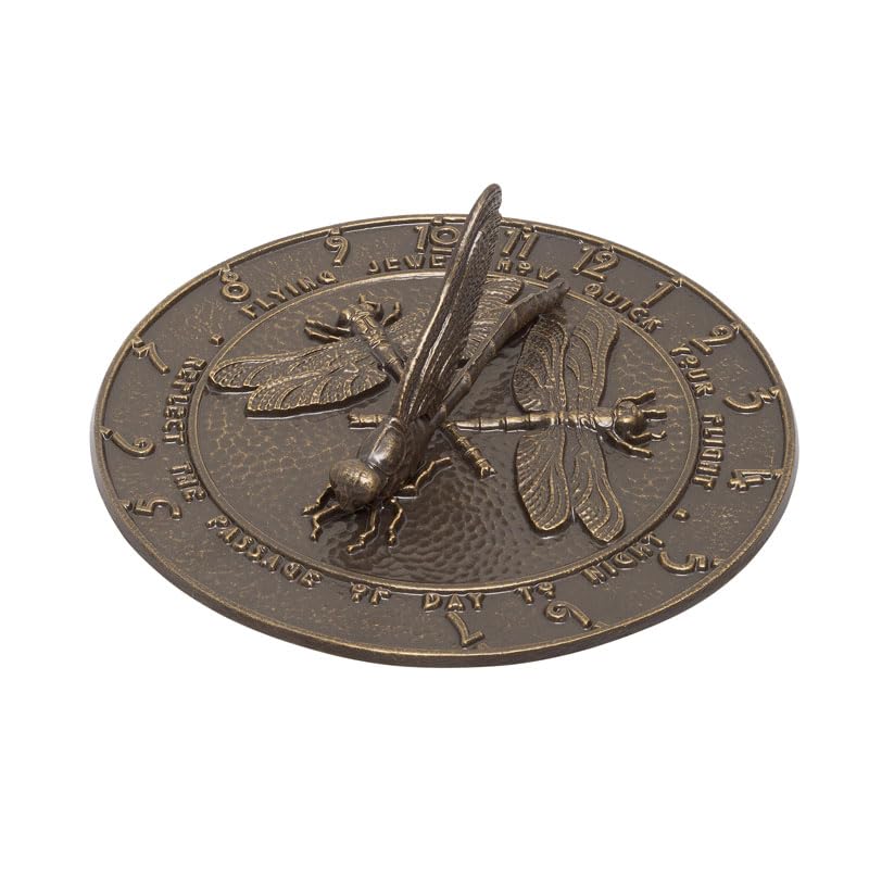 Whitehall 00691 - Dragonfly Sundial - French Bronze
