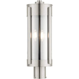 Livex Lighting 22386-91 2 Light Brushed Nickel Outdoor Post Top Lantern