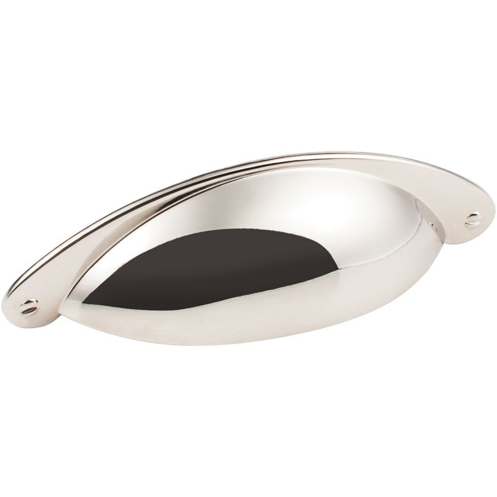 Jeffrey Alexander 8233NI 3" Center-to-Center Polished Nickel Lyon Cabinet Cup Pull