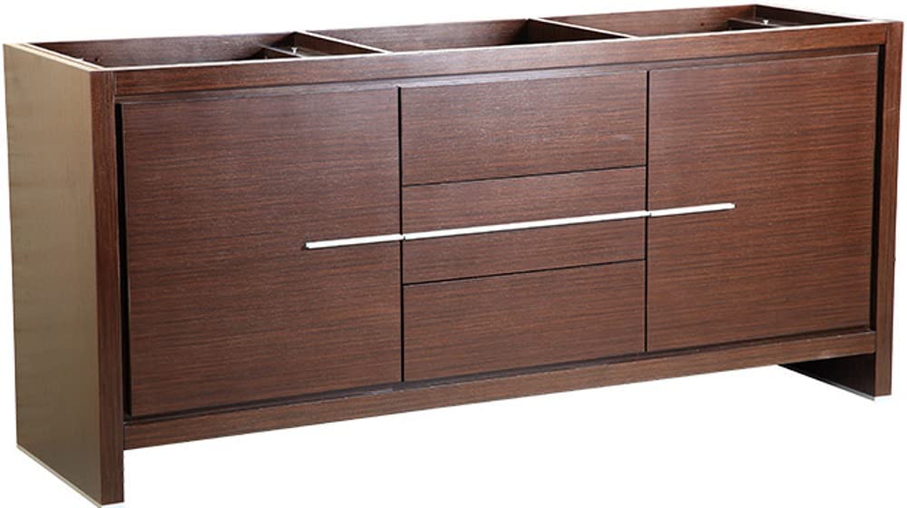 Fresca FCB8172WG Fresca Allier 72" Wenge Brown Modern Double Sink Bathroom Cabinet