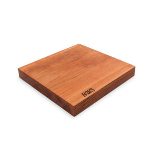 John Boos CHY-RST1312175 & CO - CHERRY RUSTIC EDGE DESIGN CUTTING BOARD (13"X12"X1.75") 13X12X1.75 CHY-FACE GR-RUSTIC EDGE-