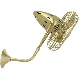 Matthews Fan BP-BRBR-MTL Bruna Parede wall fan in Brushed Brass finish.