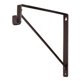 Hardware Resources 1530ORB Dark Bronze Shelf Bracket with Rod Support for Oval Closet Rods