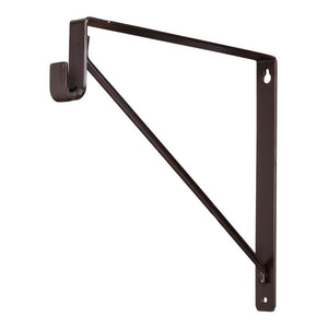 Hardware Resources 1530ORB Dark Bronze Shelf Bracket with Rod Support for Oval Closet Rods