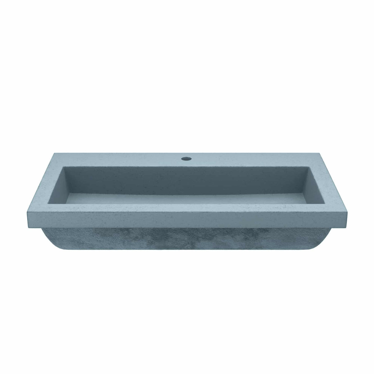 Native Trails NSL3619-P Native Stone Trough Bathroom Sink, 36" x 19", Pearl, Single Faucet Hole