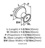 Amerock Cabinet Knob Satin Nickel 1-3/16 inch (30 mm) Diameter Westerly 1 Pack Drawer Knob Cabinet Hardware