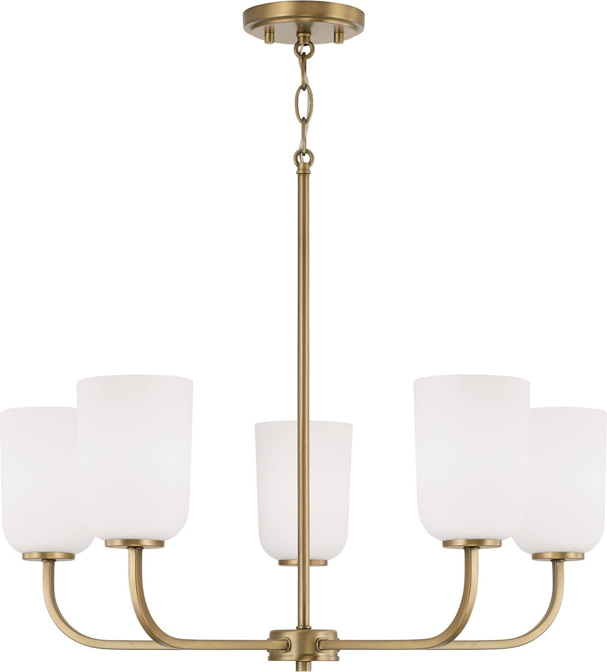 Capital Lighting 448851AD-542 Lawson 5 Light Chandelier Aged Brass