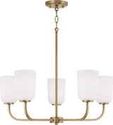 Capital Lighting 448851AD-542 Lawson 5 Light Chandelier Aged Brass