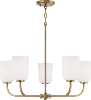 Capital Lighting 448851AD-542 Lawson 5 Light Chandelier Aged Brass