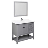 Fresca FVN2340GR Fresca Manchester 42" Gray Traditional Bathroom Vanity w/ Mirror