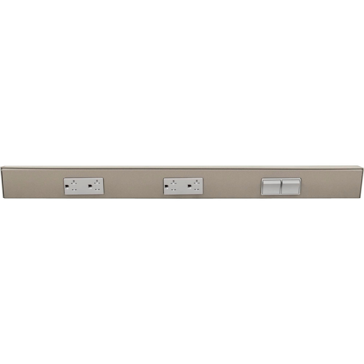 Task Lighting TRS24-3G-SN-RS 24" TR Switch Series Angle Power Strip, Right Switches, Satin Nickel Finish, Grey Switches and Receptacles