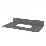 Jeffrey Alexander VKITSAV36GRBOR 36" Grey Savino Vanity, Boulder Cultured Marble Vanity Top, undermount rectangle bowl