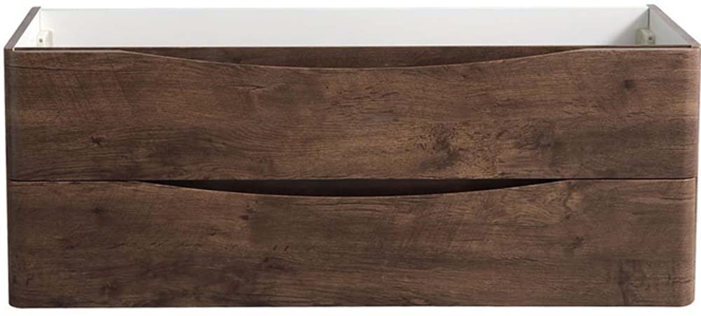 Fresca FCB9048RW-D Fresca Tuscany 48" Rosewood Wall Hung Double Sink Modern Bathroom Cabinet