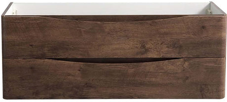 Fresca FCB9048RW-D Fresca Tuscany 48" Rosewood Wall Hung Double Sink Modern Bathroom Cabinet