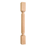 Hardware Resources P22CH 3-1/2" W x 3-1/2" D x 35-1/2" H Cherry Fluted Post