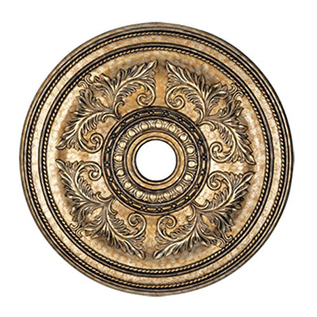 Livex Lighting 8210-30 Ceiling Medallion, Crackled Greek Bronze Medium