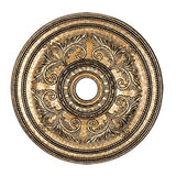 Livex Lighting 8210-30 Ceiling Medallion, Crackled Greek Bronze Medium