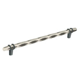 Amerock Cabinet Pull Polished Nickel/Black Bronze 10-1/16 inch (256 mm) Center-to-Center London 1 Pack Drawer Pull Drawer Handle Cabinet Hardware