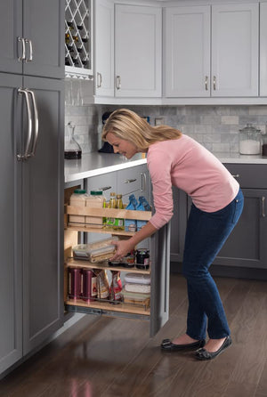 Hardware Resources BPO2-11SC 11" "No Wiggle" Base Cabinet Soft-close Pullout, Pre-Assembled