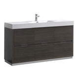 Fresca FCB8460GO-I Fresca Valencia 60" Gray Oak Free Standing Modern Bathroom Vanity