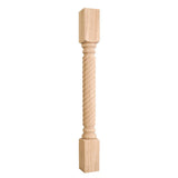 Hardware Resources P3-42CH 3-1/2" W x 3-1/2" D x 42" H Cherry Rope Post