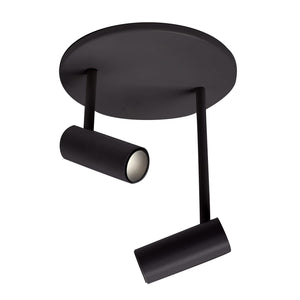 Kuzco SF15002-BK DOWNEY 2" Double SF Black 120V TRIAC/ELV LED 3000K 90CRI 6W