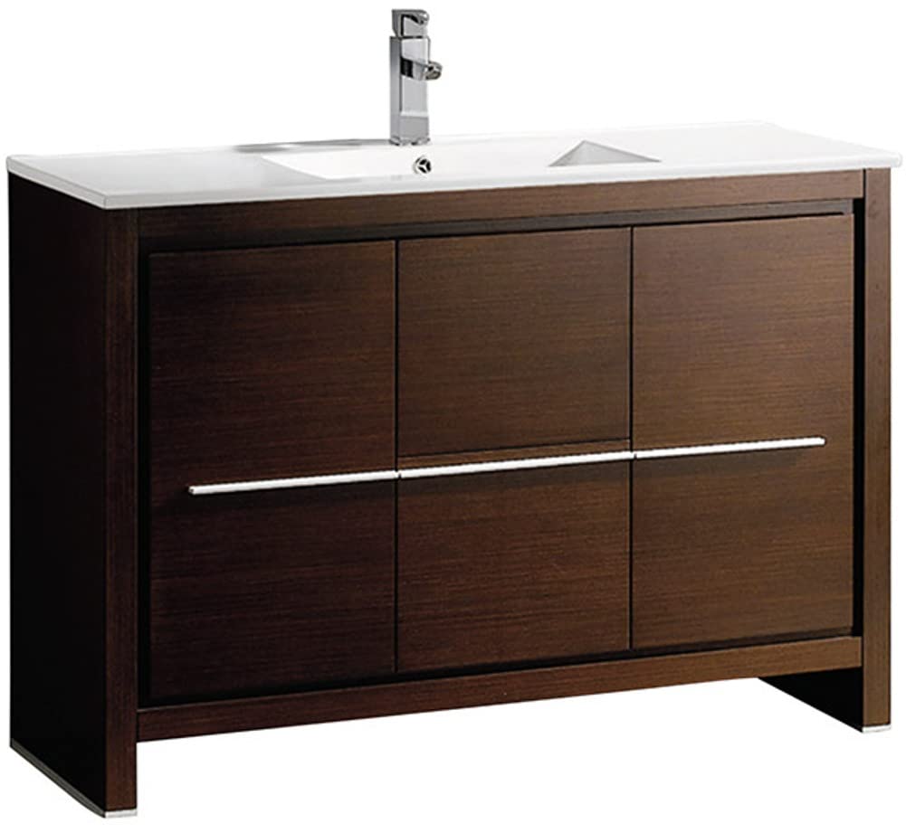 Fresca FCB8148WG Fresca Allier 48" Wenge Brown Modern Bathroom Cabinet