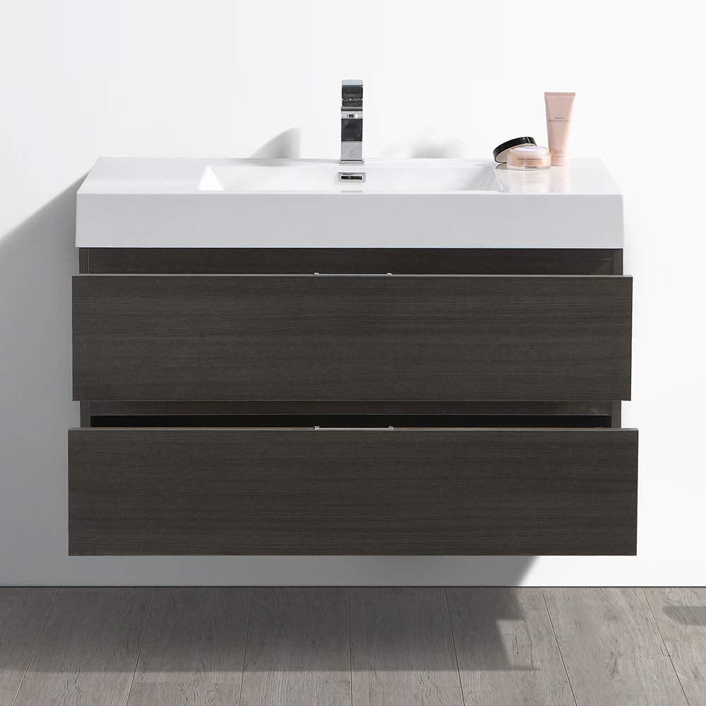 Fresca FCB8342WH-I Fresca Valencia 40" Glossy White Wall Hung Modern Bathroom Vanity