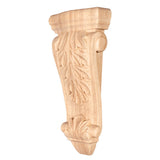Hardware Resources CORK-3OK 4-1/2" W x 1-7/8" D x 10" H Oak Low-profile Acanthus Corbel