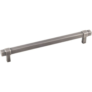 Jeffrey Alexander 293-192BNBDL 192 mm Center-to-Center Brushed Pewter Square Zane Cabinet Pull