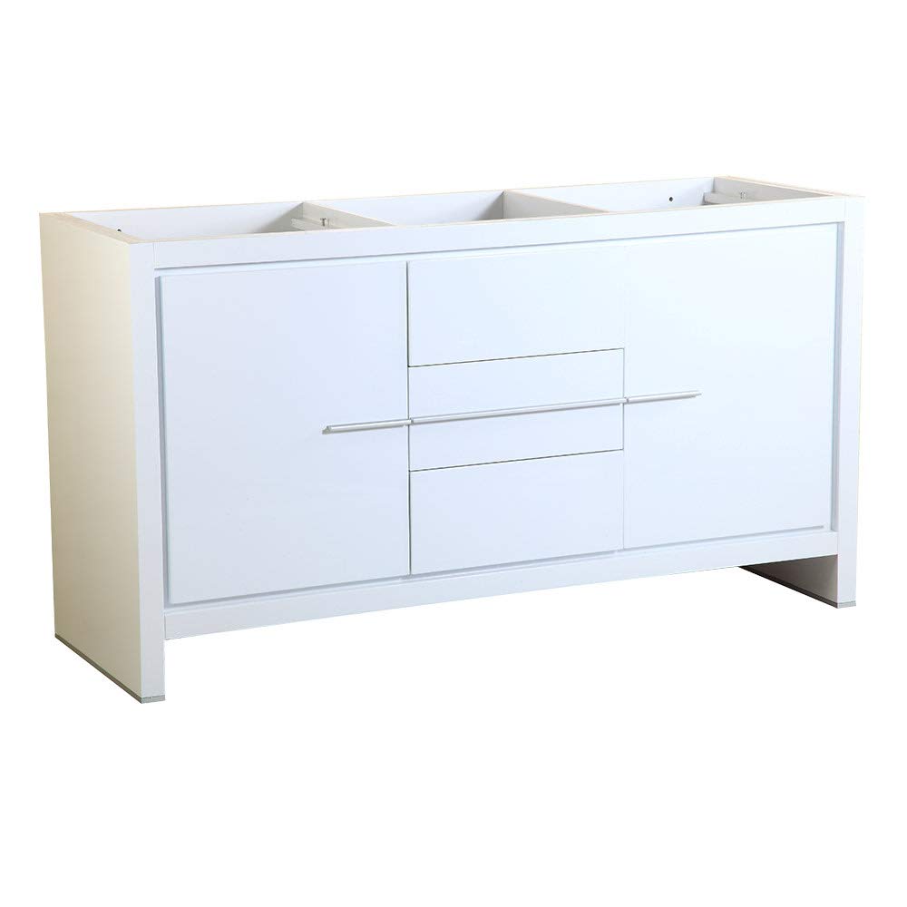 Fresca FCB8119WH Fresca Allier 60" White Modern Double Sink Bathroom Cabinet