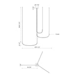 Kuzco MP89370-BN TALIS 70" MP BRUSHED NICKEL  52W LED 90 3000K DC LED