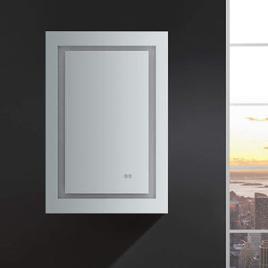 Fresca FMC022436-L Fresca Spazio 24" Wide x 36" Tall Bathroom Medicine Cabinet w/ LED Lighting & Defogger