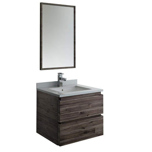 Fresca FVN3124ACA Fresca Formosa 24" Wall Hung Modern Bathroom Vanity w/ Mirror